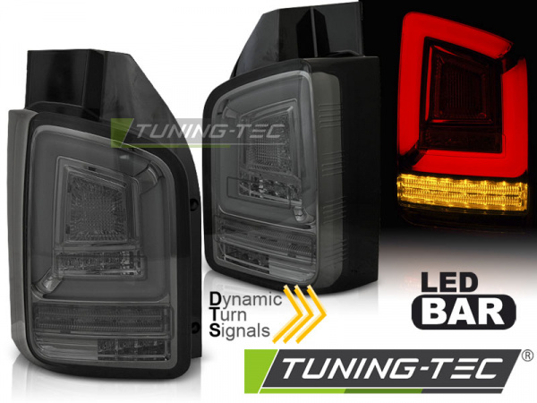 Voll LED Lightbar Design Rückleuchten für VW T6 15-19 rauch / Dynamische Blinker